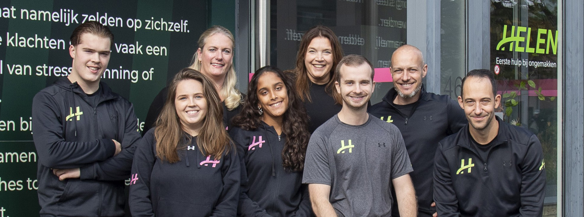 teamfoto Helen: Tijl, Dewi, Martine, Senna,Simone, Rob, Cas en Stefan 